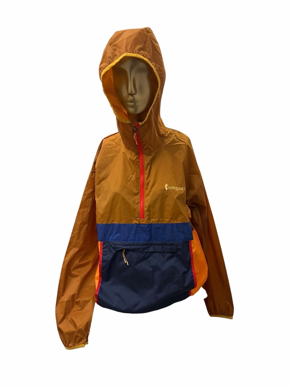 Women’s cotopaxi Rust, Navy & Orange Colorblock Hooded Windbreaker Med